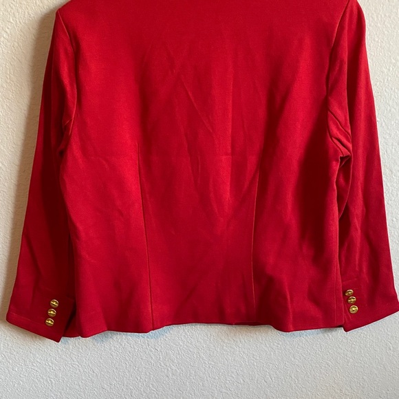 CAbi Womens Scarlet Red Blazer with Gold Accents - Picture 13 of 16